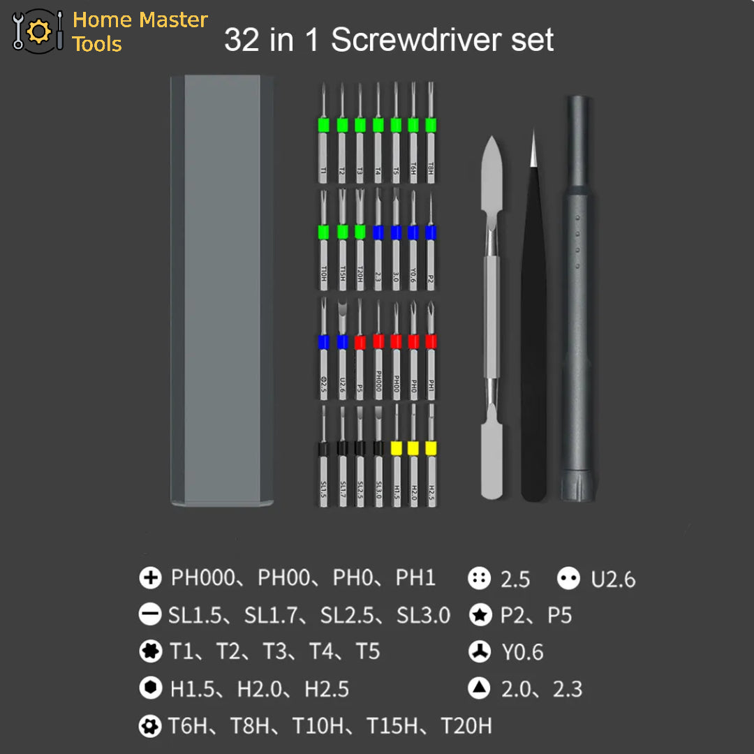 Home Master Tools™ Multifunction Screwdriver Set 32 in 1